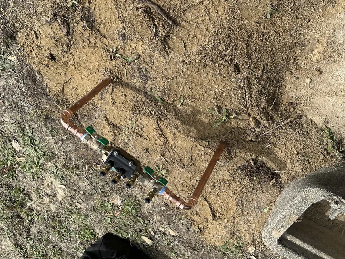 Backflow prevention device installation with copper piping